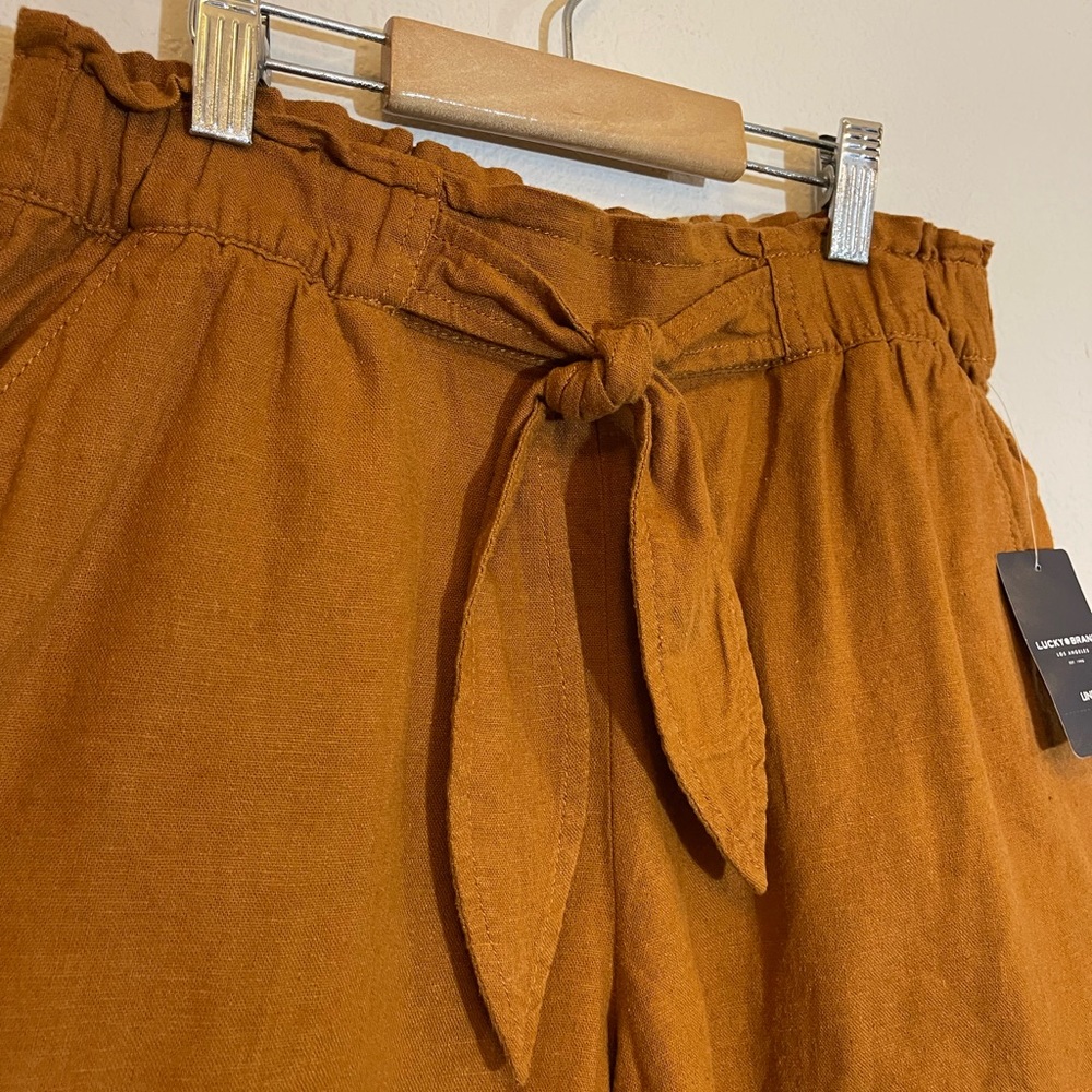 NWT Lucky Brand Tie Front Linen Shorts XS - Picture 2 of 7